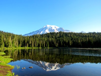 Reflection Lakes at Mt. Rainier NP in Washington photo