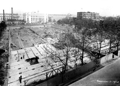 1930 (Nov 1) South Bldg with view of Admin Bldg USDA Construction Photo Collection (1)