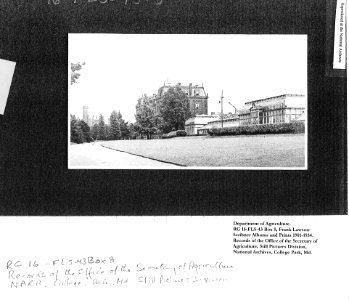 1901 (ca) Grounds of USDA looking southeast NARA II RG 16-FLS-43-3 Box 8