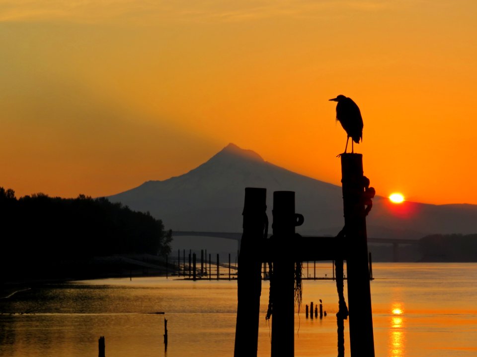 Sunrise at Columbia River in Vancouver, WA
