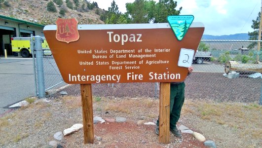 Sign at Topaz Interagency Fire Control Station photo