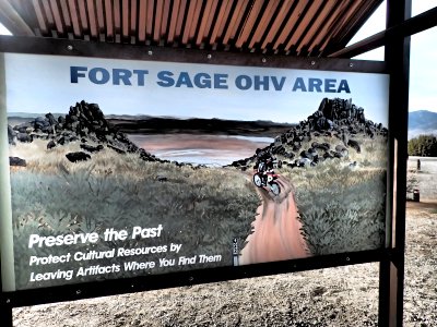 Cultural Sign in Fort Sage OHV Area