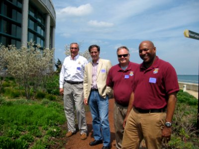 Dan Tom tour lakefront bird habitat with Chicago field office biologists Mike Redmer n Shawn Cirton photo