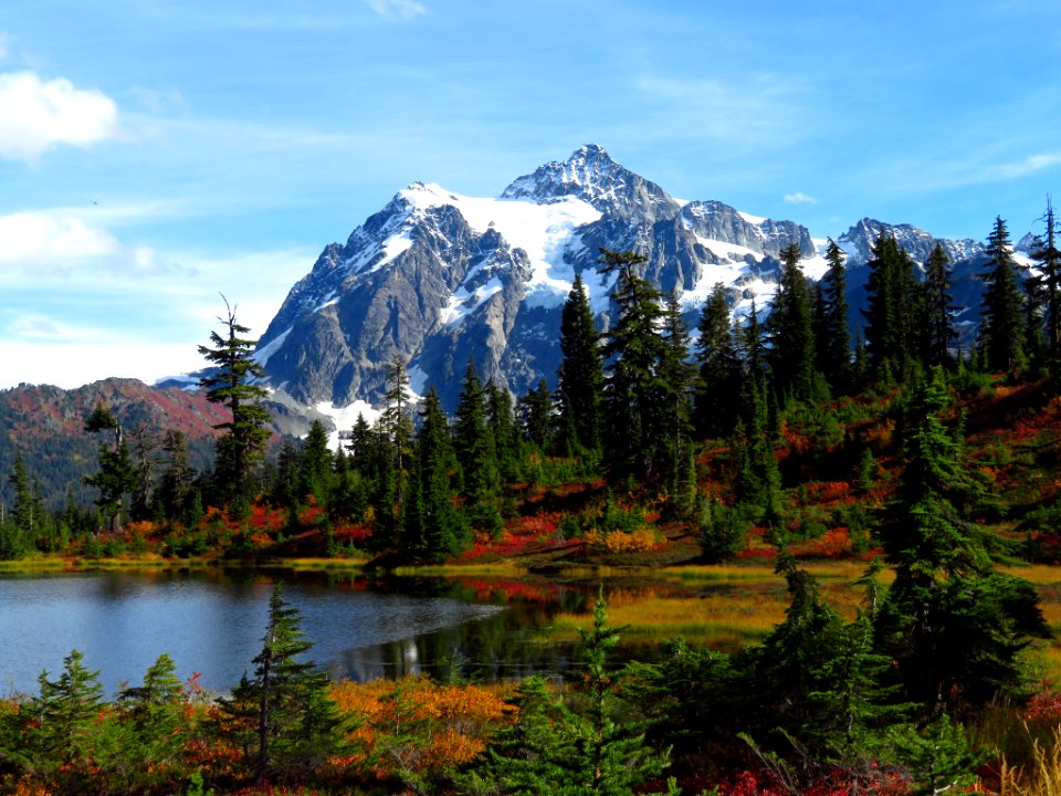 Mt. Shuksan and Picture Lake in WA
