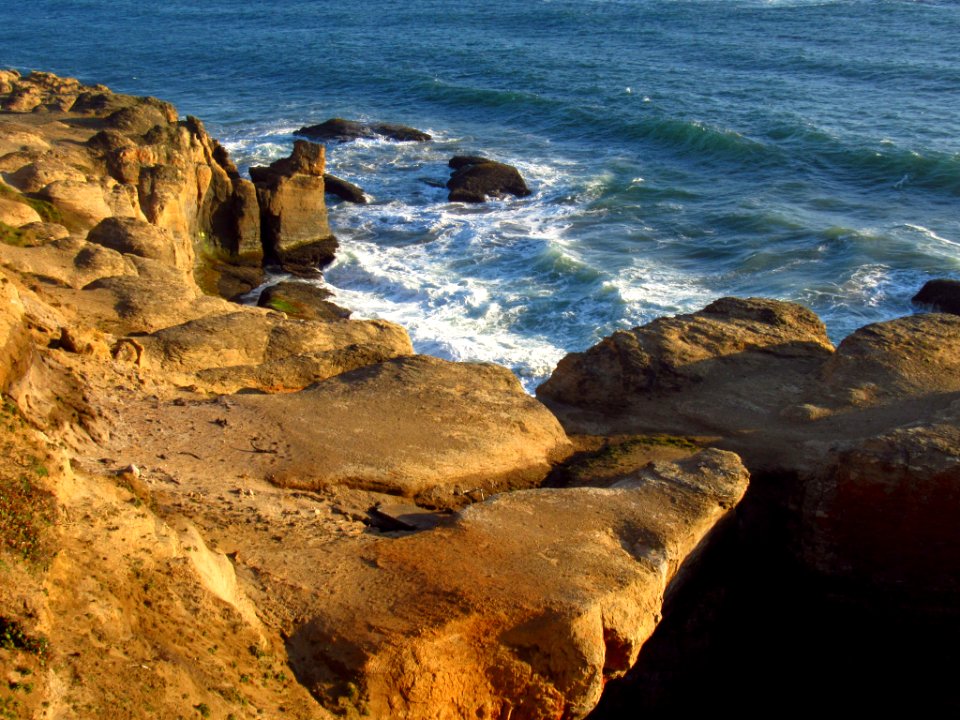 Sunset at Devils Punchbowl in OR photo