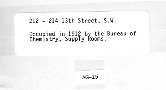 1912 (ca) 212-214 13th St SW USDA Construction Photo Collection (2)