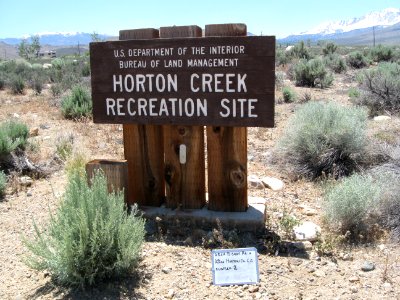 Sign at Horton Creek Campground photo