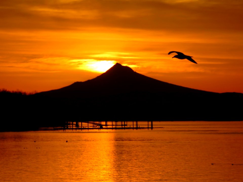 Sunrise at Columbia River in Vancouver, WA