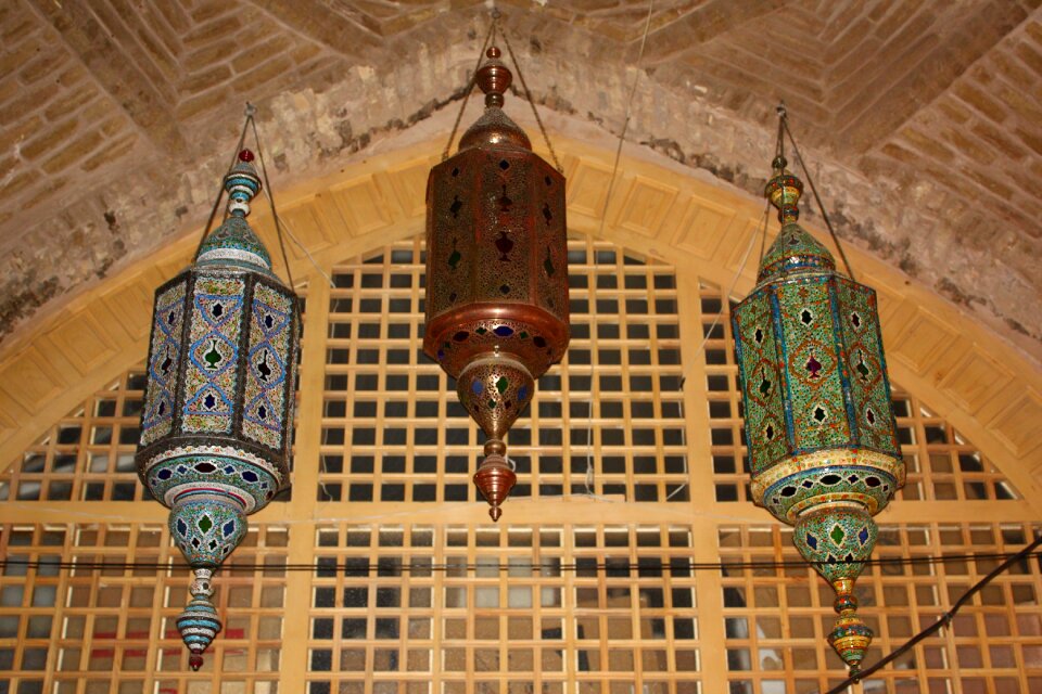 The mosque iran lamp