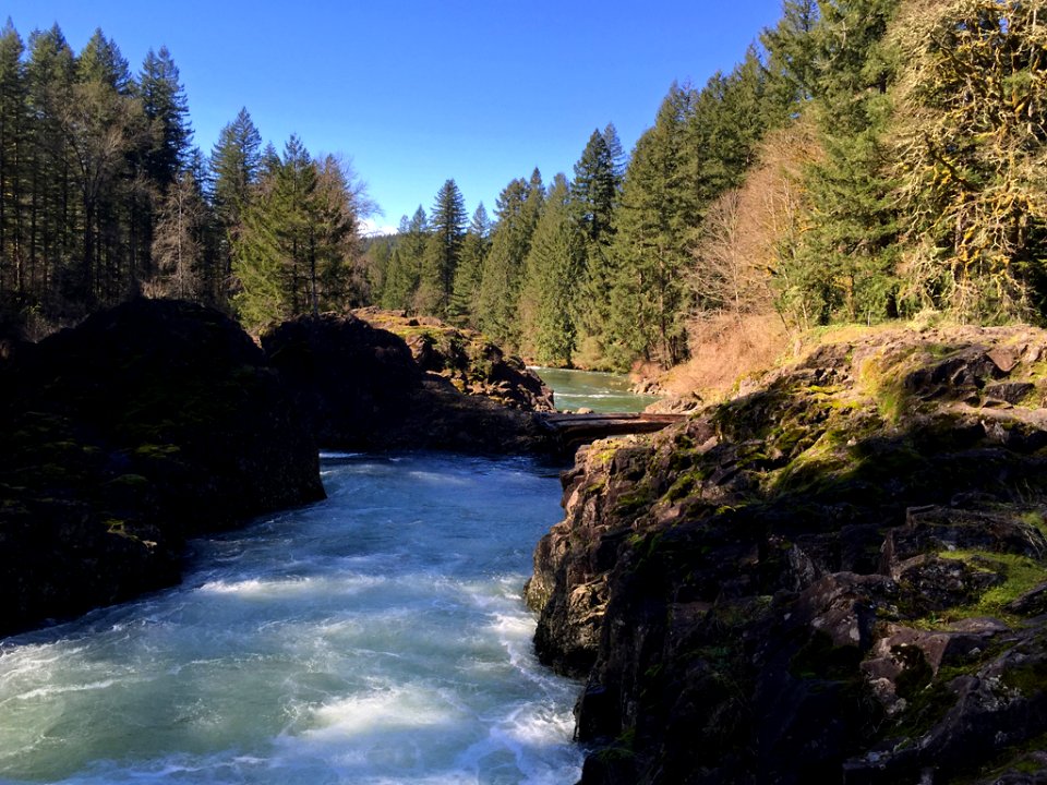 Lucia Falls Park at Lewis River in WA
