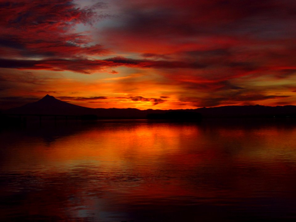 Sunrise at Columbia River and Mt. Hood