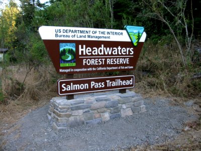 Signs in Headwaters Forest Reserve