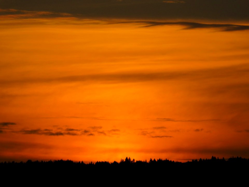 Sunset at Columbia River in Vancouver, WA