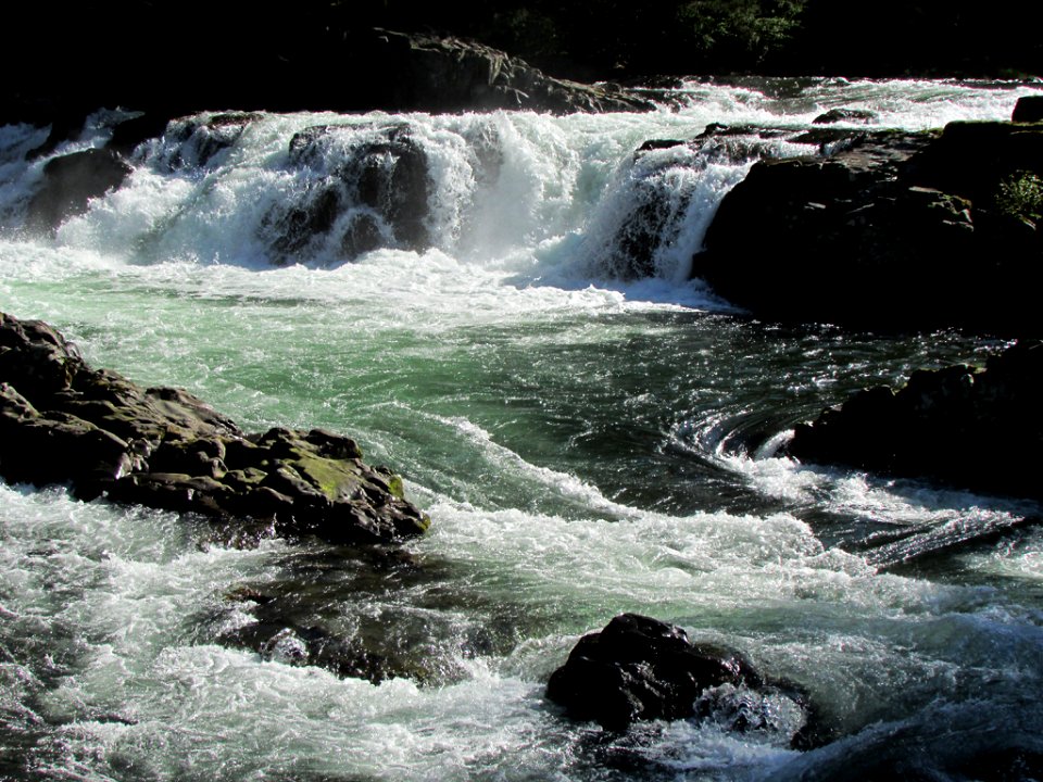 Lucia Falls Park at Lewis River in WA