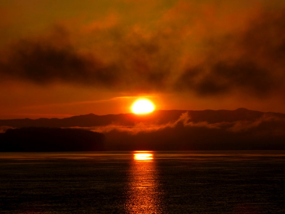 Sunrise at Columbia River in Vancouver, WA