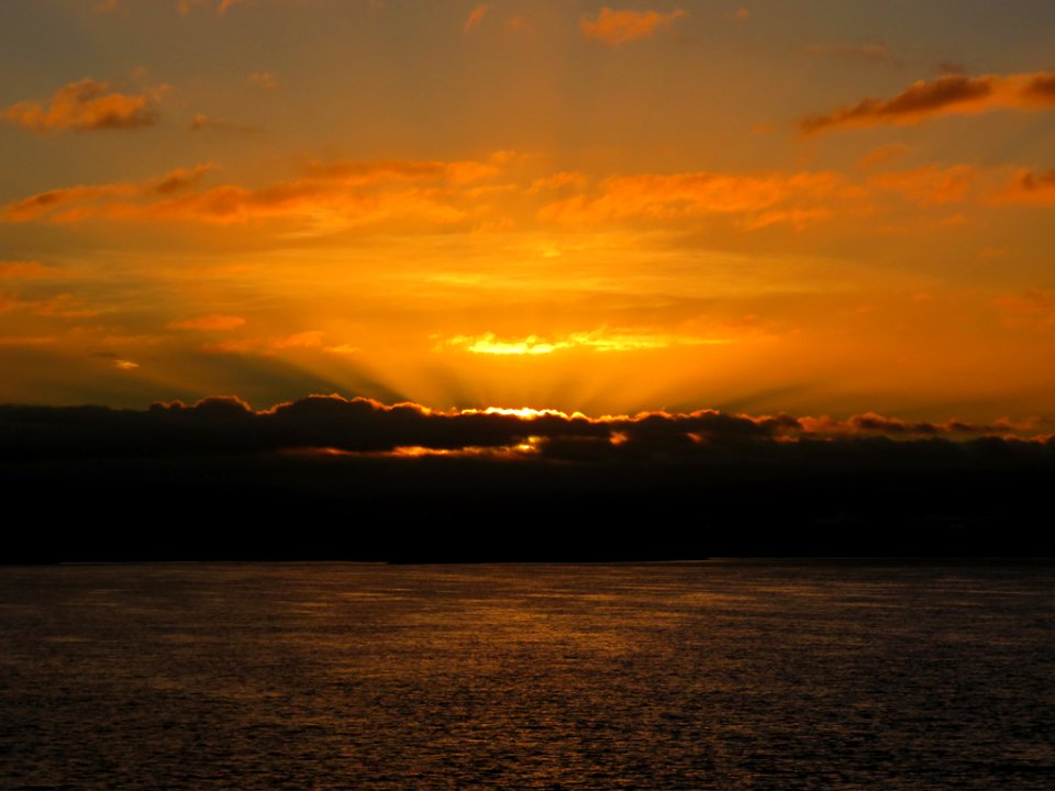 Sunset at Columbia River in Vancouver, WA
