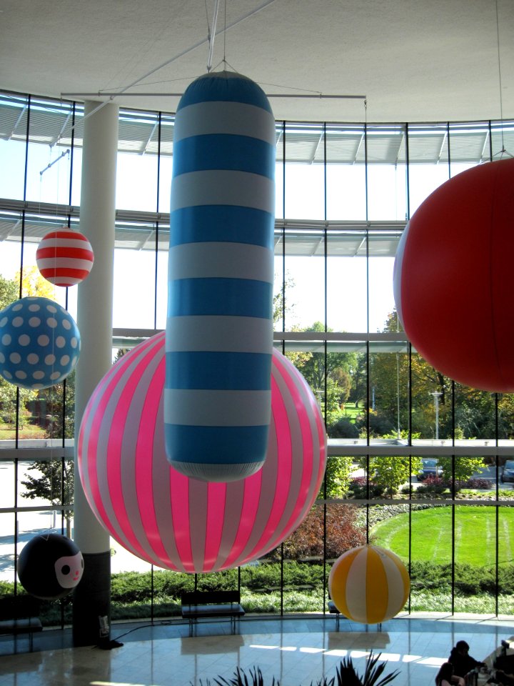 Giant Balloon Mobile in the Lobby