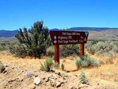 Sign at Fort Sage OHV Area