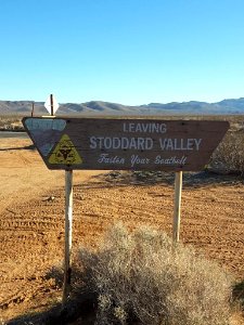Sign in Stoddard Valley OHV Area