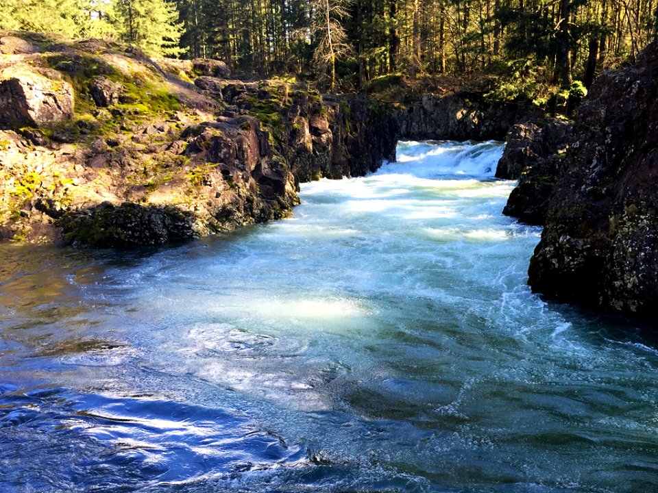 Lucia Falls Park at Lewis River in Washington