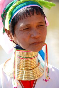 Woman long neck women indigenous culture