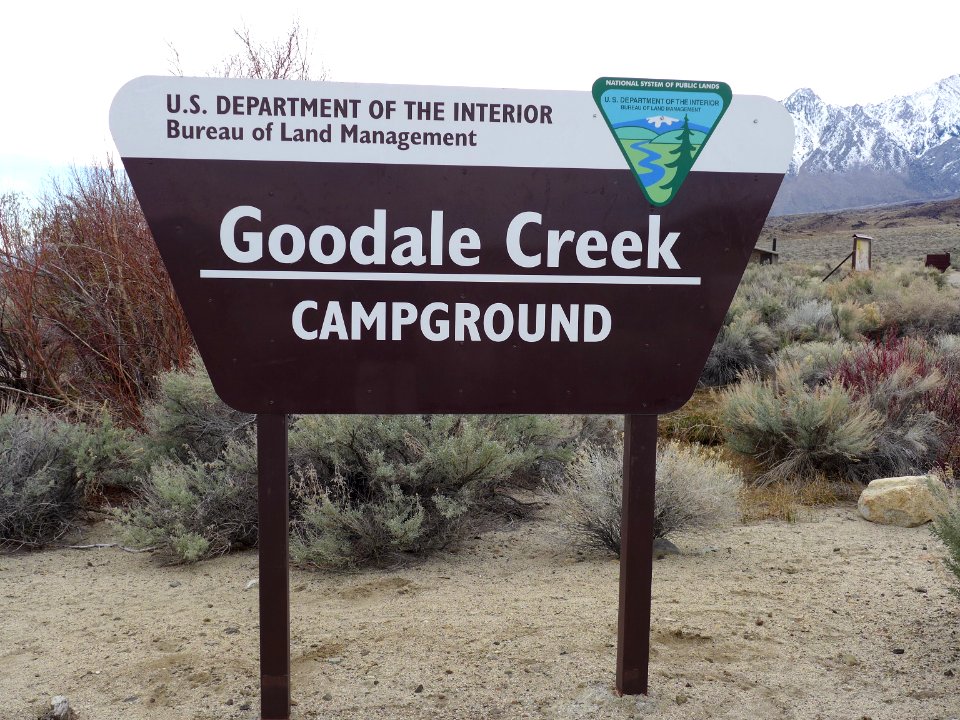 Sign at Goodale Creek Campground photo