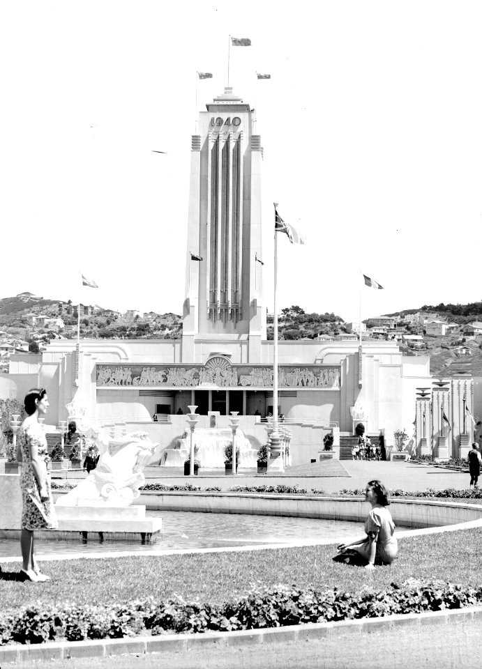 9; Central Tower and Fountain, Centennial Exhibition - Circa 1940
