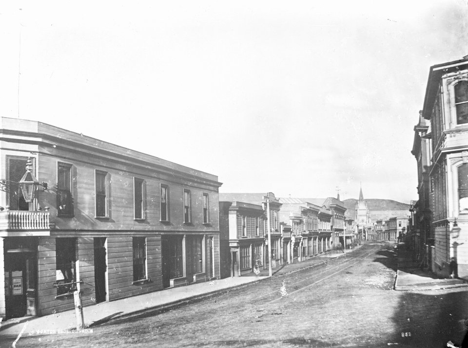 48; Manners Street and Willis Street Intersection - Circa 1878 - Glass Plate Negative