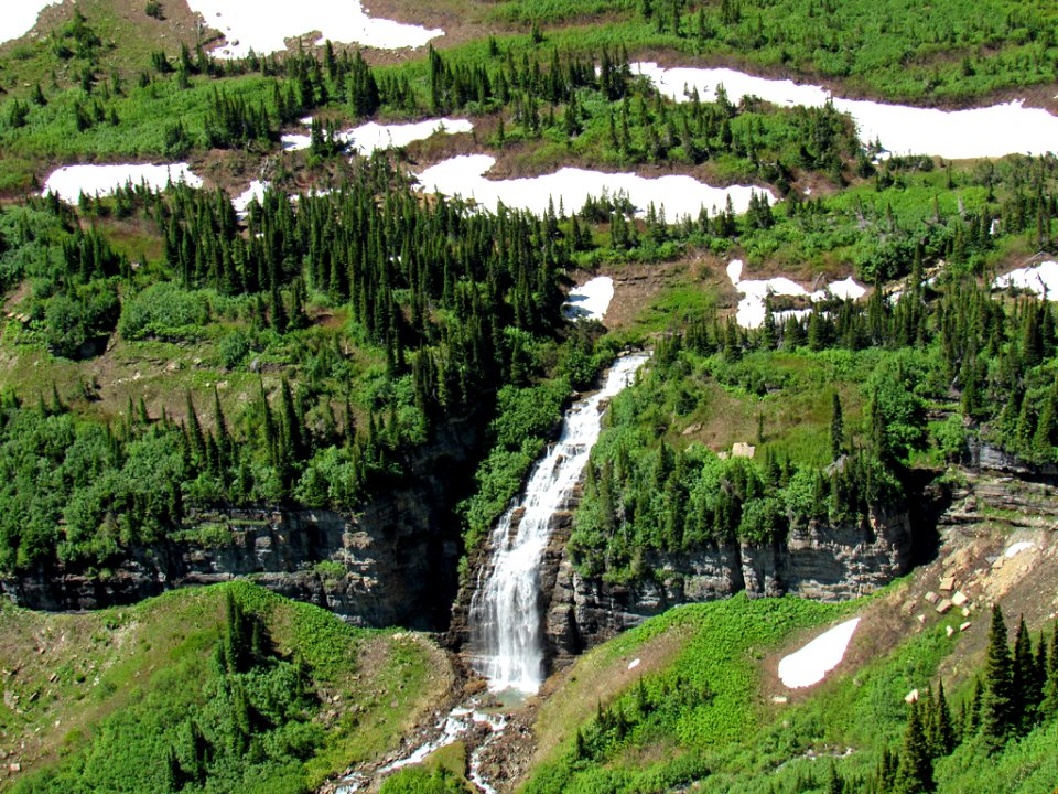 Waterfall at Glacier NP in Montana
