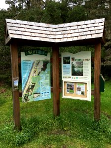 Signs in Ma-Le'l Dunes Recreation Area