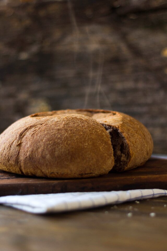 Wooden vegetarian homemade