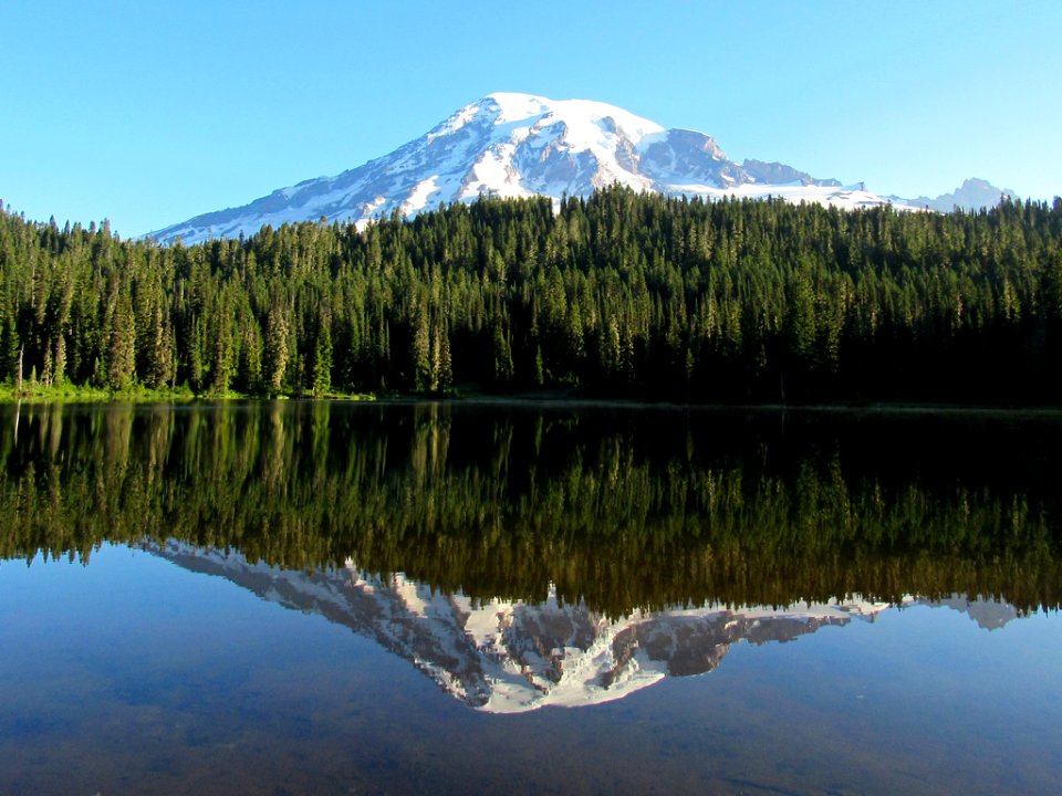 Reflection Lakes at Mt. Rainier NP in Washington