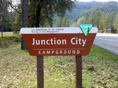 Sign for Junction City Campground