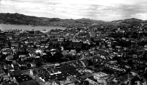 327; Elevated view of Thorndon Flats - Circa 1935