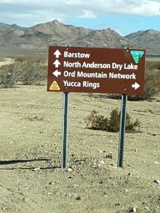 Sign at North Anderson Dry Lake photo