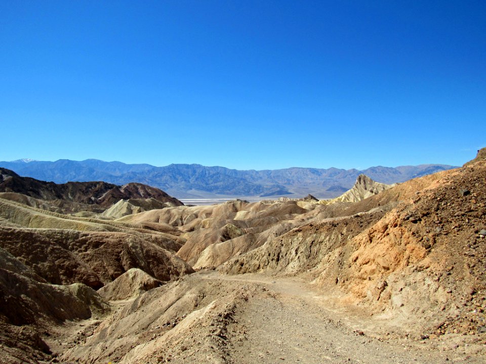 Zabriskie Point Trail at Death Valley NP in CA