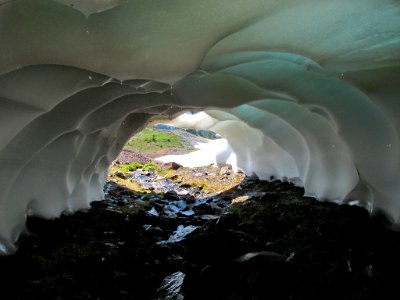 Snow Cave on Skyline Trail at Mt. Rainier NP in WA photo