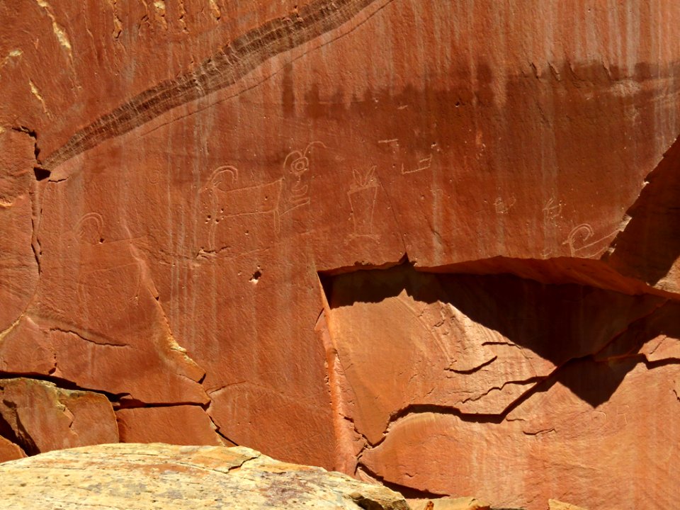 Petroglyphs at Capitol Reef NP in Utah