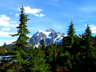 Mt. Shuksan and Picture Lake in WA photo