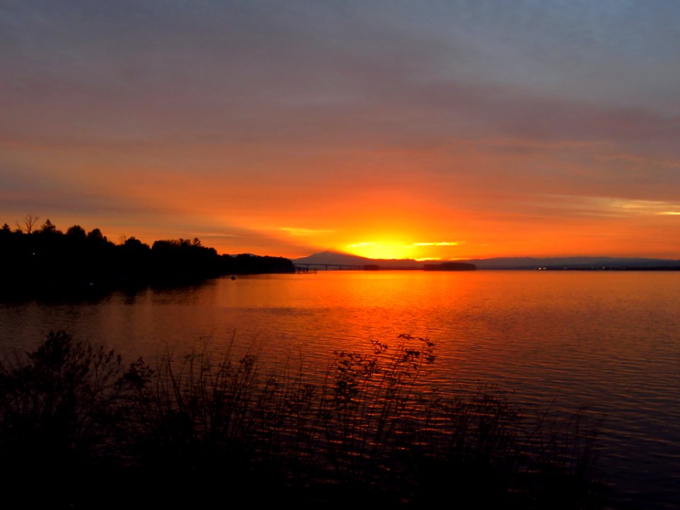Sunrise with Mt. Hood and Columbia River in Washington