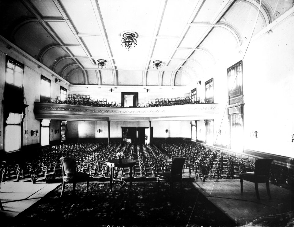4; Town Hall, interior of Concert Chamber - Circa 1910