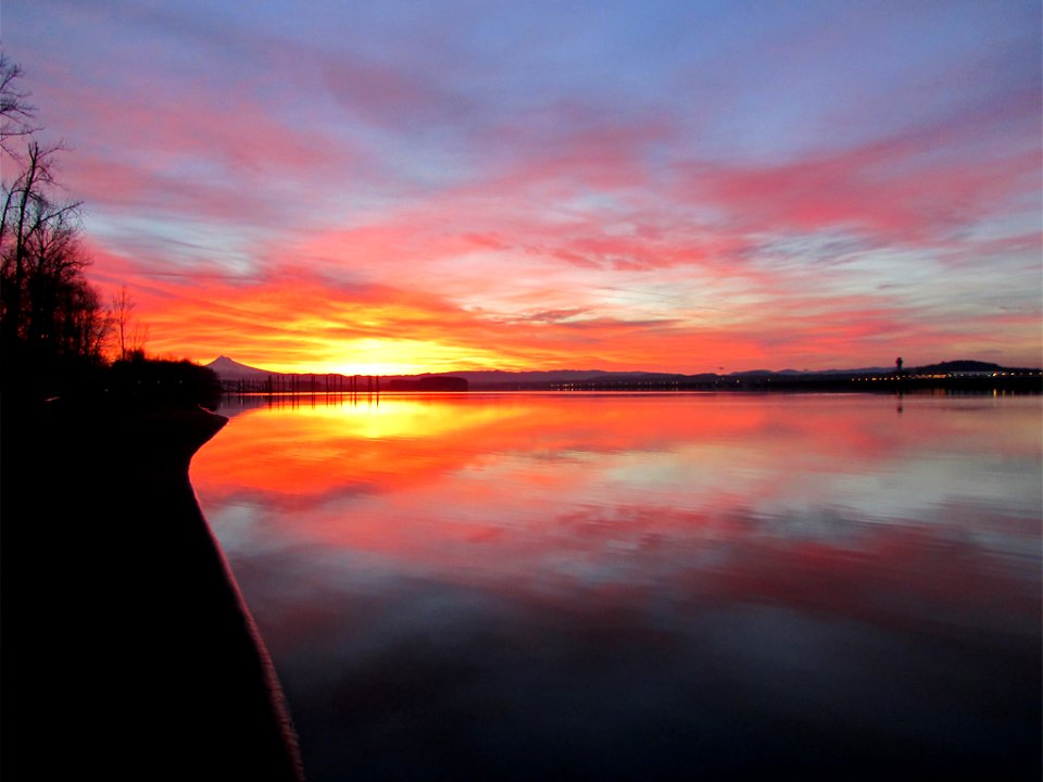 Sunrise at Mt. Hood and Columbia River