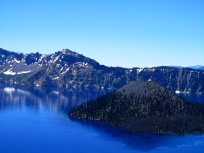 Wizard Island at Crater Lake NP in OR