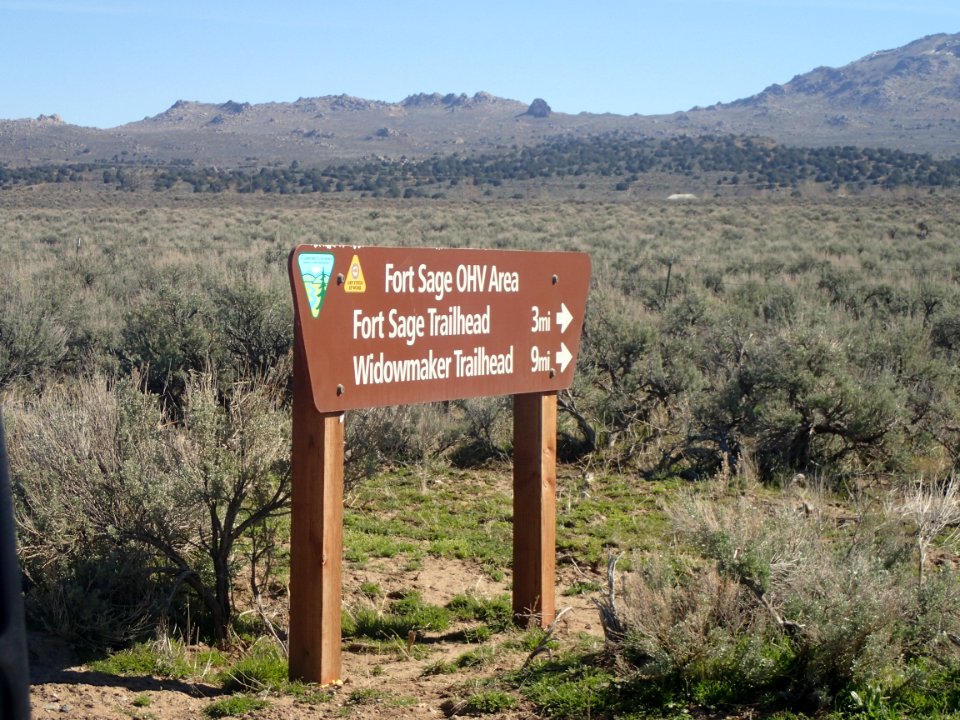 Sign at Fort Sage OHV Area