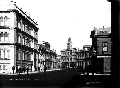 90; Featherston Street from Grey Street intersection - Circa 1890s