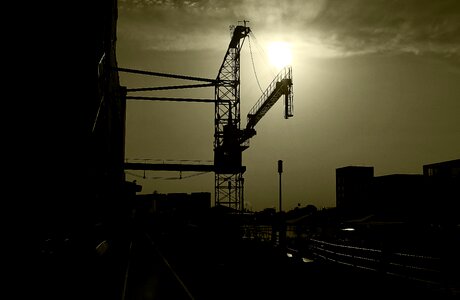 Crane silhouette outline