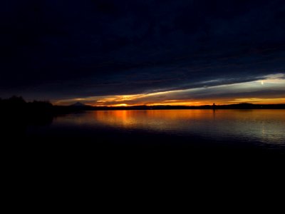 Sunrise at Columbia River and Mt. Hood