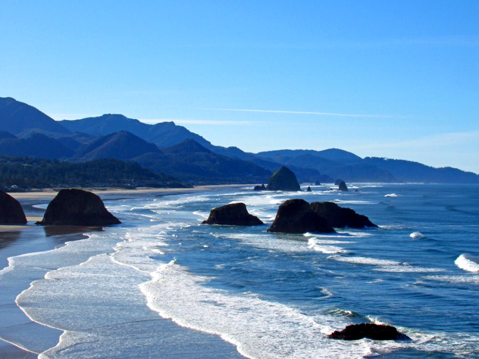 Ecola State Park at Pacific Coast in OR