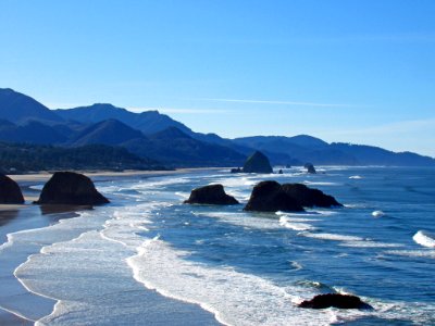 Ecola State Park at Pacific Coast in OR photo