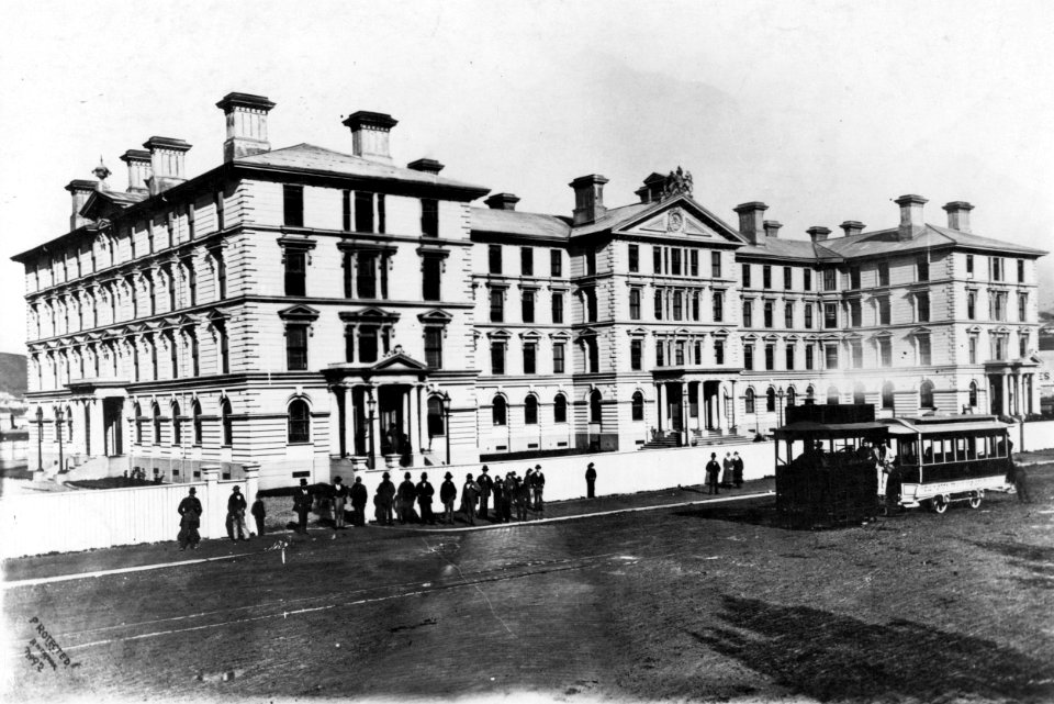 124; Wellington Tramways Company Steam Tram Engine, Lambton Quay - 1878
